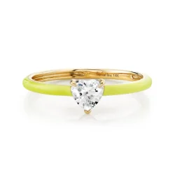 The Last Line Heart Enamel Ring