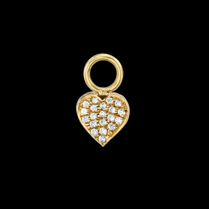 The Last Line Heart Hoop Earring Charm