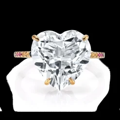 The Last Line Heart Solitaire Ring