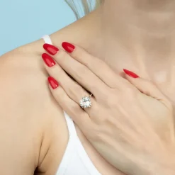 The Last Line Heart Solitaire Ring