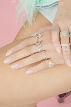 The Last Line Heart Solitaire Ring