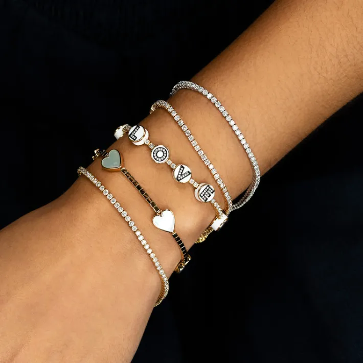 The Last Line Heart Tennis Bracelet