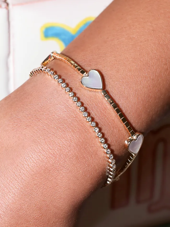 The Last Line Heart Tennis Bracelet