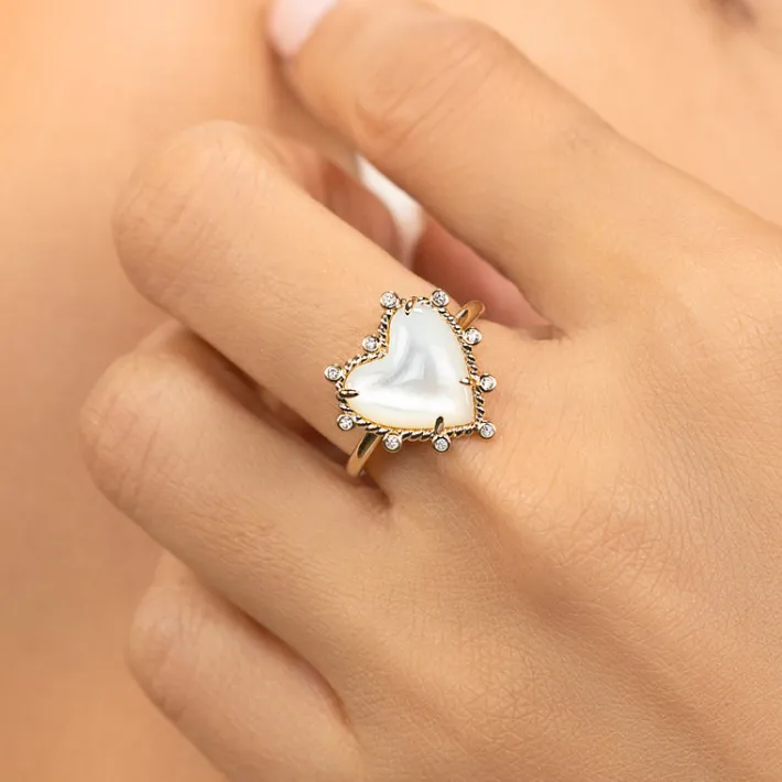 The Last Line Heart Twist Ring