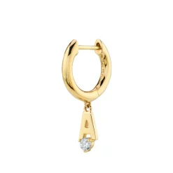 The Last Line Initial Slim Hoop Earring