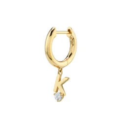 The Last Line Initial Slim Hoop Earring
