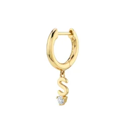 The Last Line Initial Slim Hoop Earring