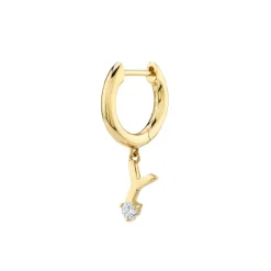 The Last Line Initial Slim Hoop Earring