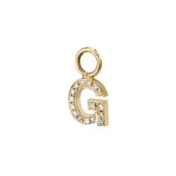 The Last Line Letter Hoop Earring Charm