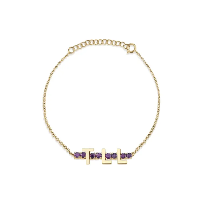 The Last Line Mini Personalized Tennis Bracelet