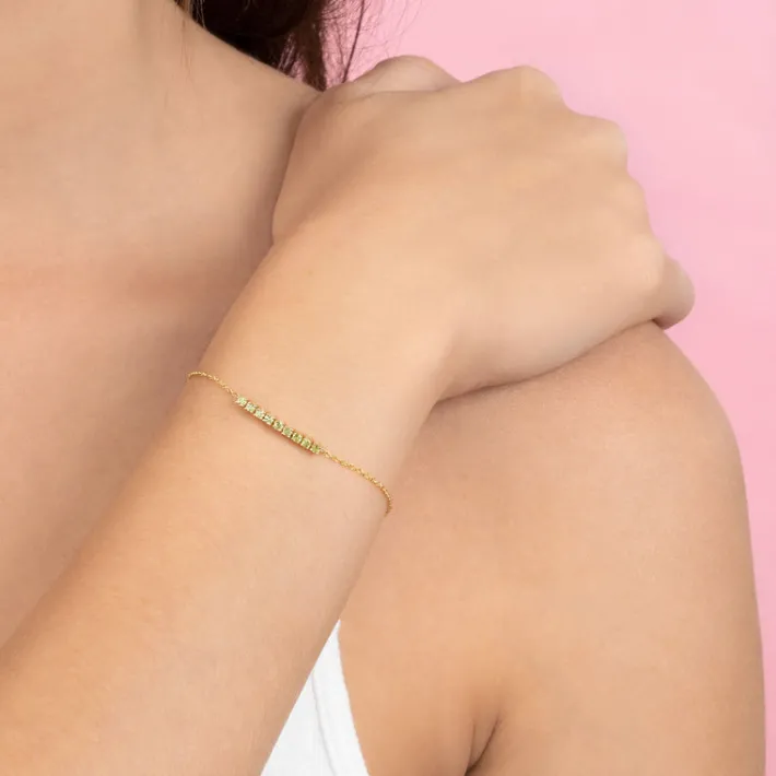 The Last Line Mini Personalized Tennis Bracelet