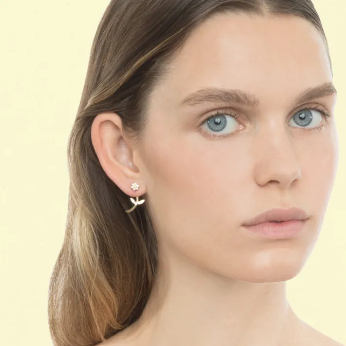The Last Line Mini Teddy Flower Earring