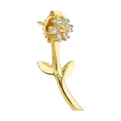 The Last Line Mini Teddy Flower Earring
