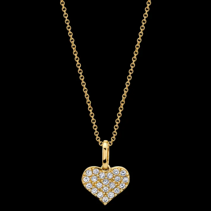 The Last Line Pavé Heart Pendant