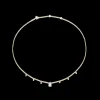 The Last Line Pear Solitaire Floating Necklace