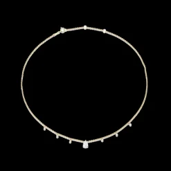 The Last Line Pear Solitaire Floating Necklace