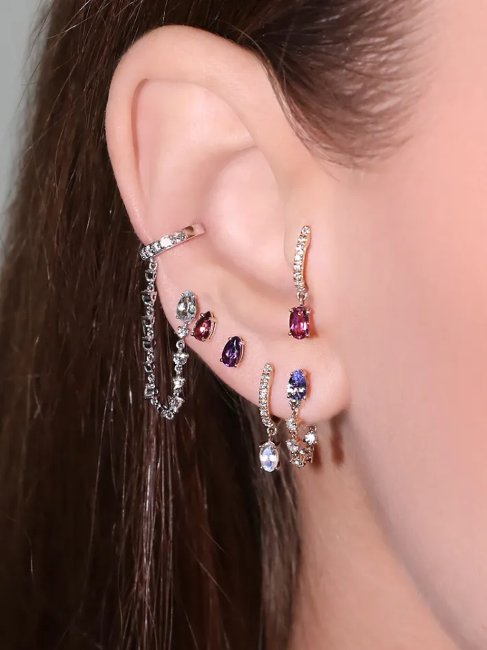 The Last Line Pear Stud Earring