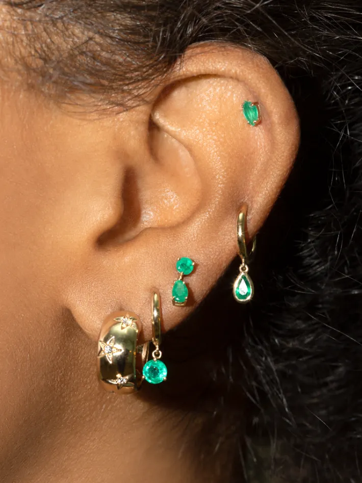 The Last Line Pear Stud Earring