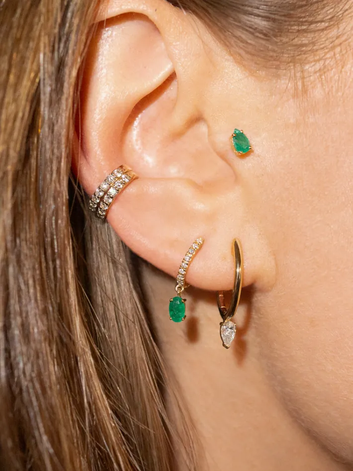 The Last Line Pear Stud Earring