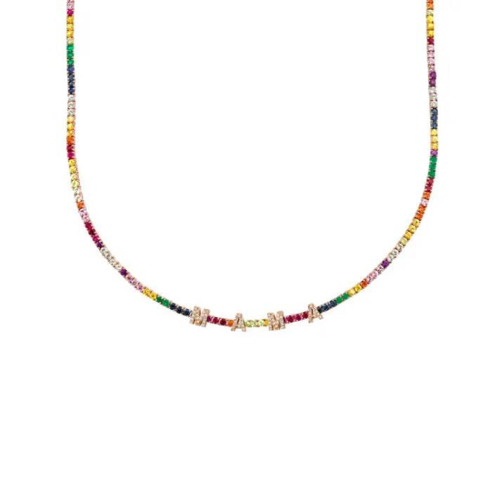 The Last Line Perfect Personalized Collar Tennis Necklace