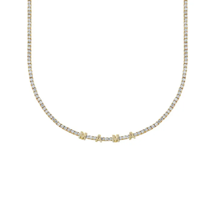 The Last Line Perfect Personalized Collar Tennis Necklace
