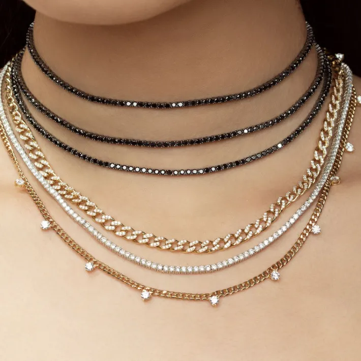 The Last Line Perfect Personalized Collar Tennis Necklace