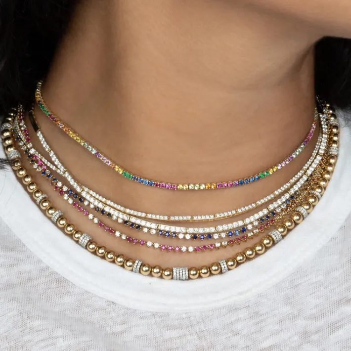 The Last Line Perfect Personalized Collar Tennis Necklace