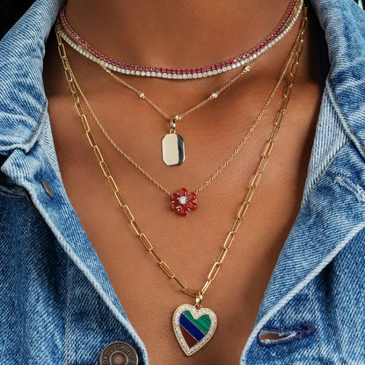 The Last Line Perfect Personalized Collar Tennis Necklace