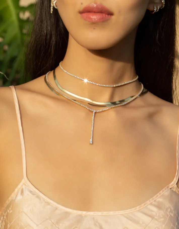 The Last Line Perfect Personalized Collar Tennis Necklace