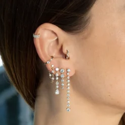 The Last Line PRE ORDER Stud and Sphere Chain Earring