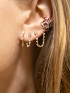 The Last Line PRE ORDER Stud and Sphere Chain Earring