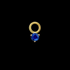 The Last Line Solitaire Stone Hoop Charm