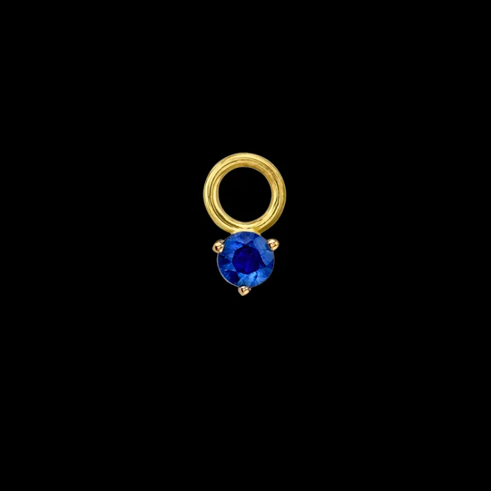 The Last Line Solitaire Stone Hoop Charm