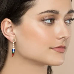 The Last Line Stone Horn Earring