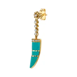 The Last Line Stone Horn Earring