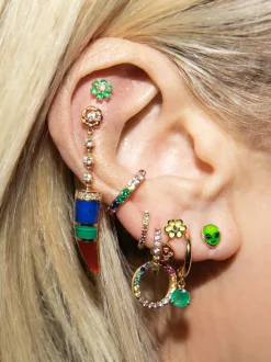 The Last Line Stone Horn Earring