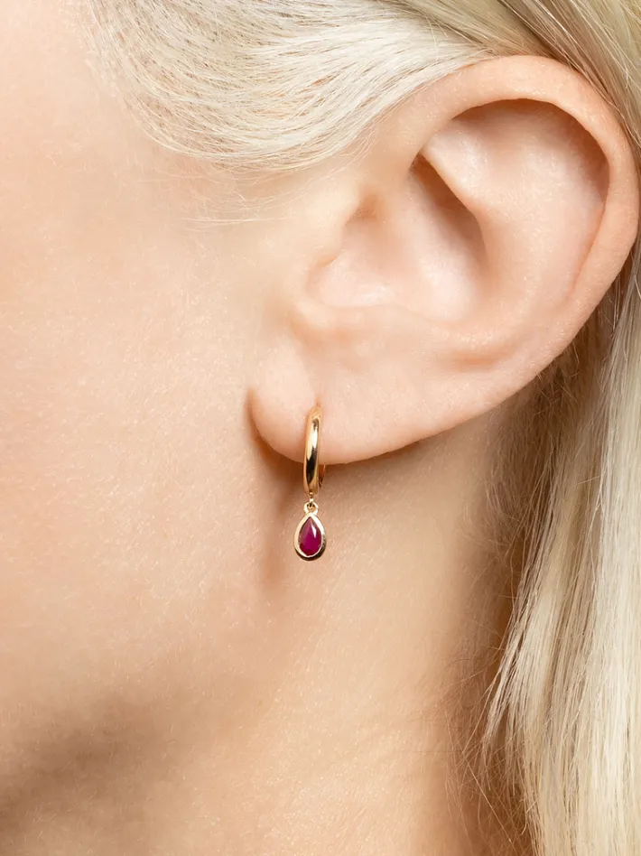 The Last Line Teardrop Slim Hoop