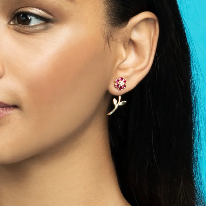 The Last Line Teddy Flower Earring