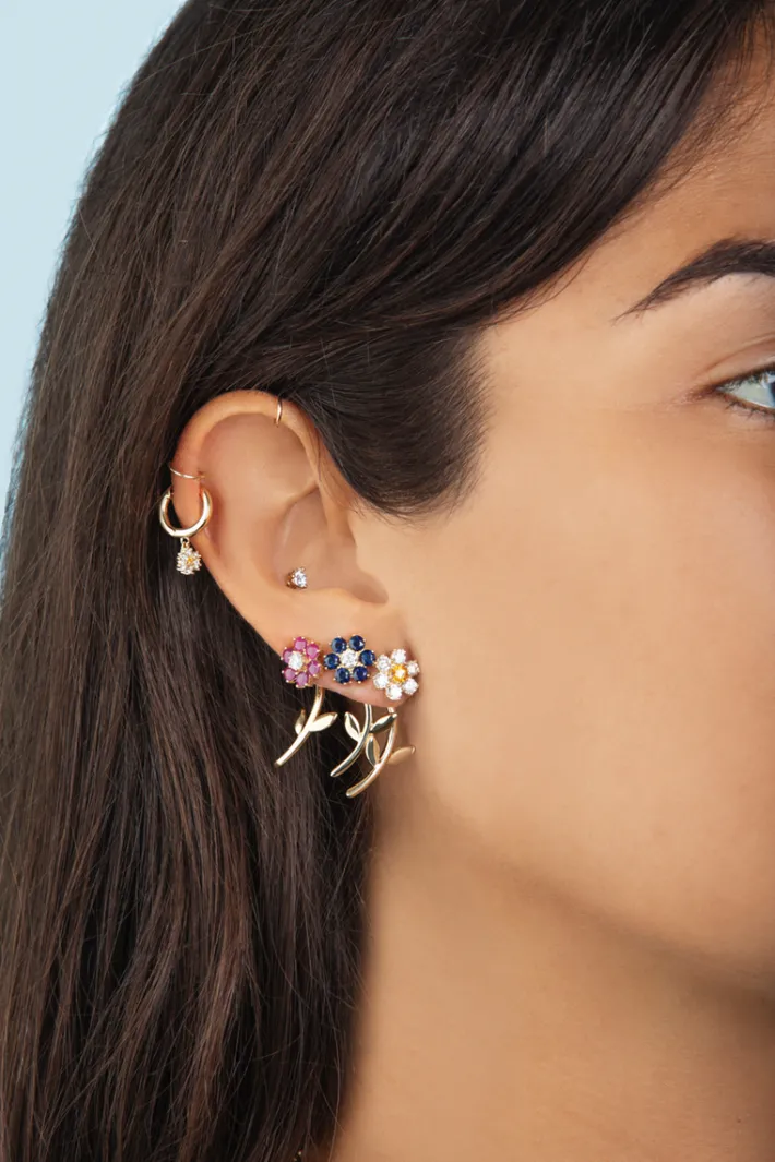 The Last Line Teddy Flower Earring