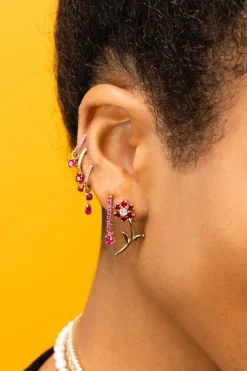 The Last Line Teddy Flower Earring