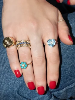 The Last Line Teddy Flower Ring