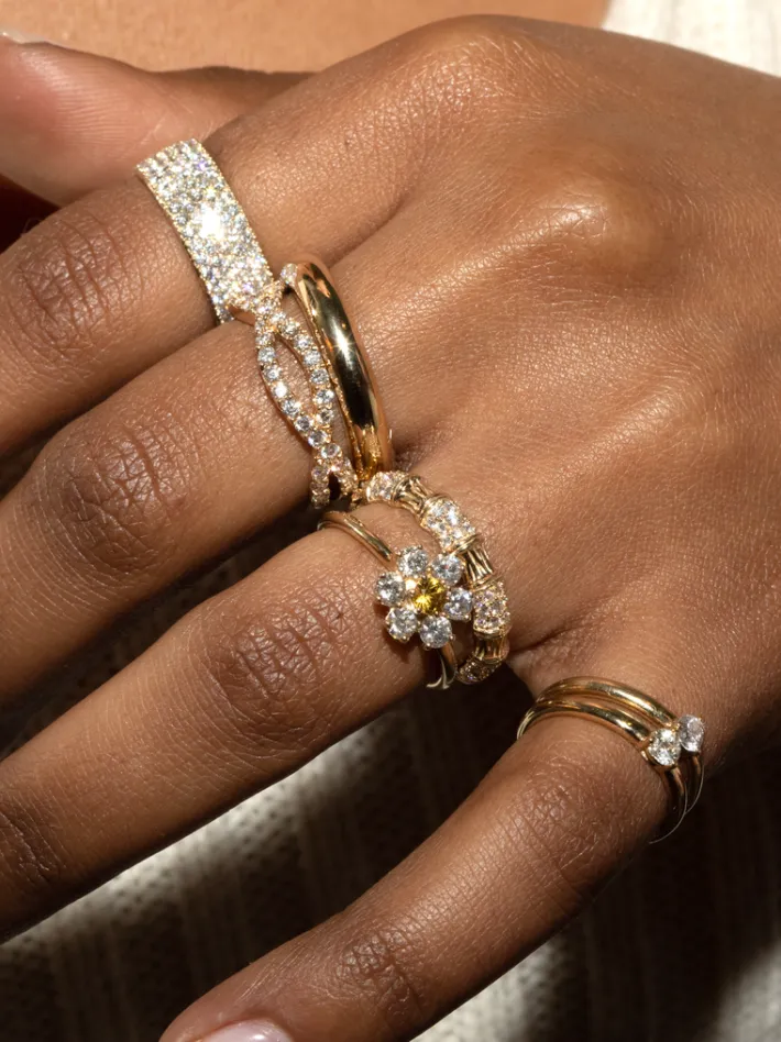 The Last Line Teddy Flower Ring