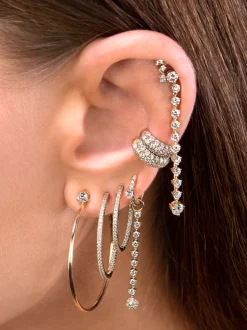 The Last Line Tennis Hoop Earring Charm